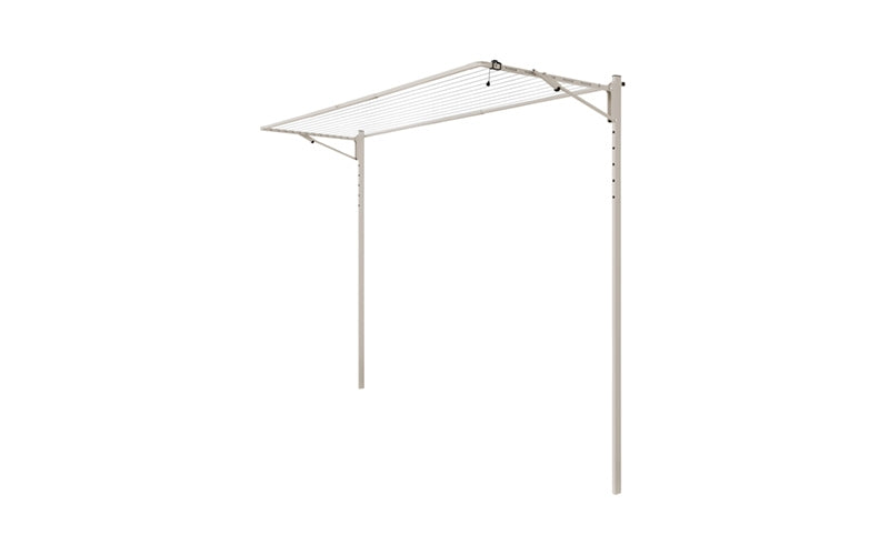 Austral Compact 39 folding clothesline in Dune installed on the Ground Mount Kit 3.3m
