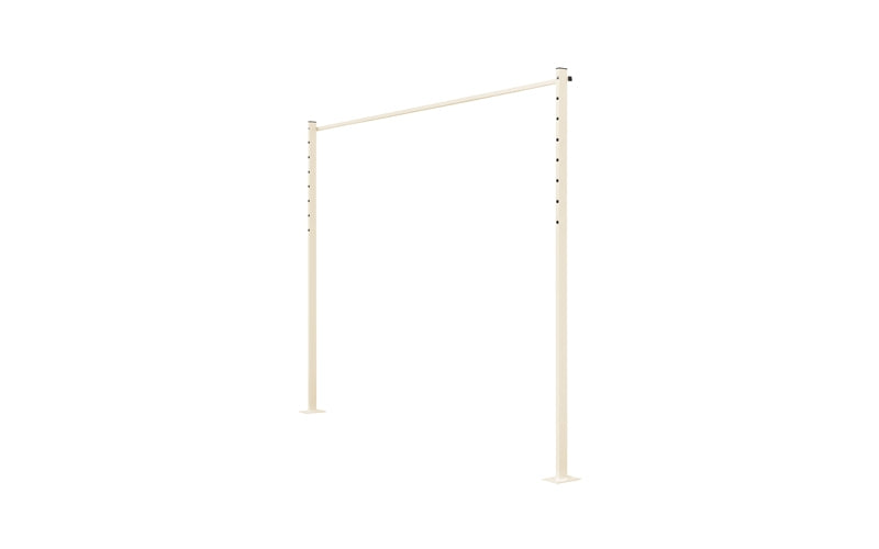 Austral Plated Ground Mount Kit 2.4m in Classic Cream, posts with welded base plates