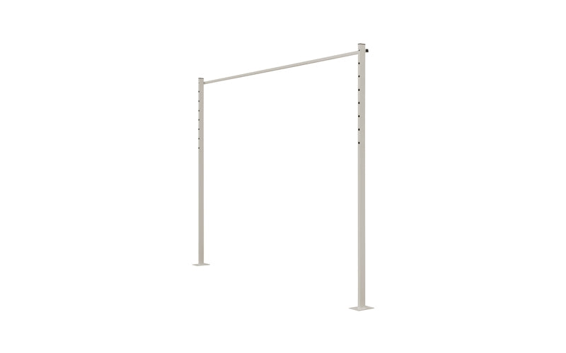Austral Plated Ground Mount Kit 2.4m in Dune, posts with welded base plates