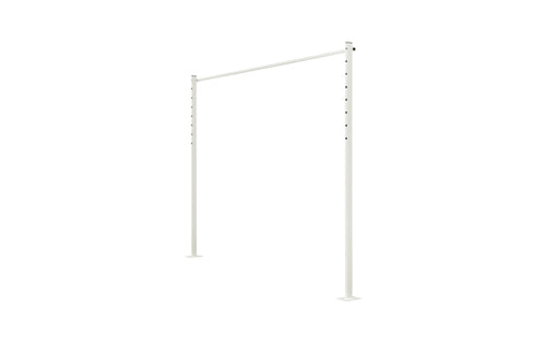 Austral Plated Ground Mount Kit 2.4m in Surfmist, posts with welded base plates
