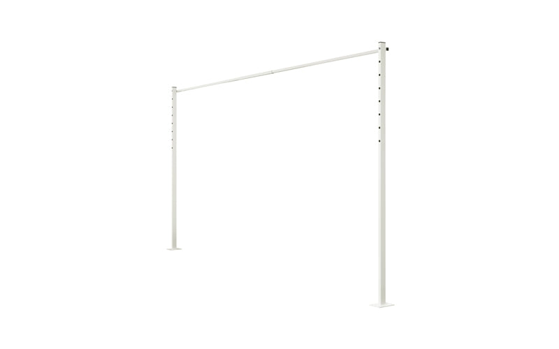 Austral Plated Ground Mount Kit 3.3m in Surfmist, posts with welded base plates