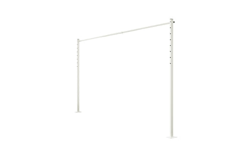 Austral Plated Ground Mount Kit 3.3m in Surfmist, posts with welded base plates