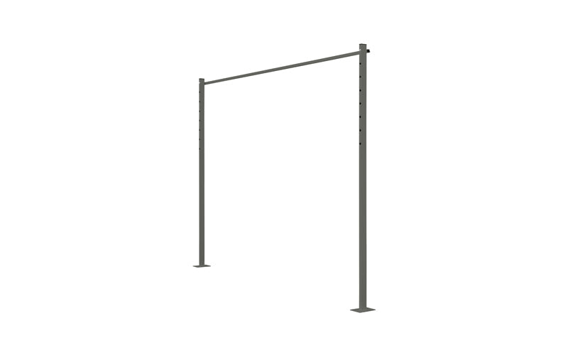 Austral Plated Ground Mount Kit 2.4m in Woodland Grey, posts with welded base plates