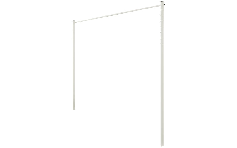 Austral Ground Mount Kit 3.3m in Surfmist, in-ground posts and back bar