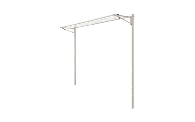 Austral Slenderline 20 folding clothesline in Dune installed on the Ground Mount Kit 3.3m