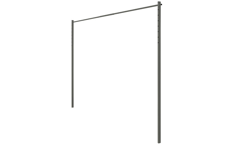 Austral Ground Mount Kit 3.3m in Woodland Grey, in-ground posts and back bar