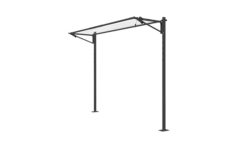 Austral Slenderline 16 folding clothesline in Monument installed on the plated Ground Mount Kit 2.4m
