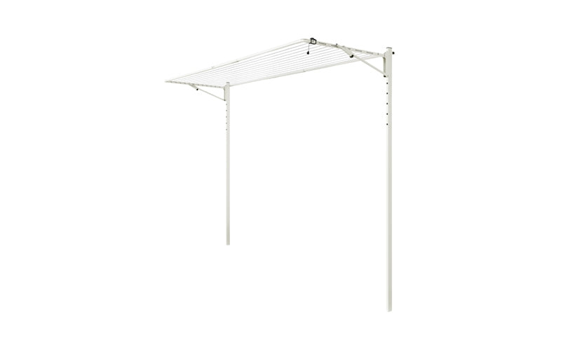Austral Compact 39 folding clothesline in Surfmist installed on the Ground Mount Kit 3.3m