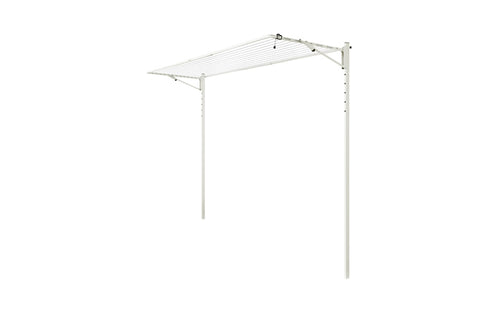 Austral Compact 39 folding clothesline in Surfmist installed on the Ground Mount Kit 3.3m