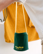 Hang Easy Peg Bag within reach while hanging mustard washing